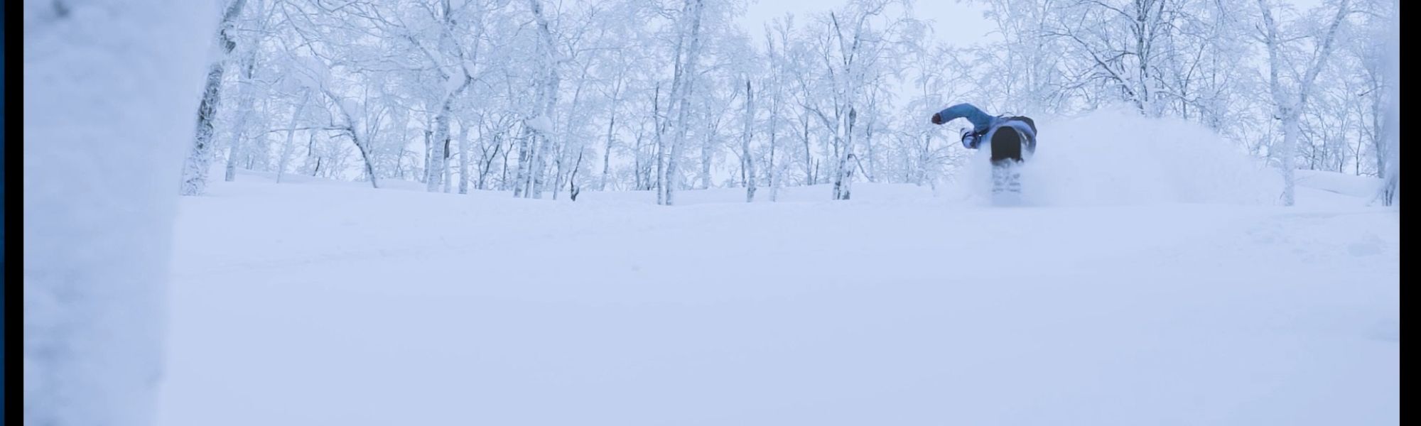 Riding deep snow in Moiwa, Niseko